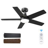 Addlon Ceiling Fans with Lights, 32/42/52 inch White/Nickel/Black Ceiling Fan with Light and Remote Control, Reversible, 3CCT, Dimmable, Noiseless, Small Ceiling Fan for Bedroom, Farmhouse, Indoor/Outdoor Use