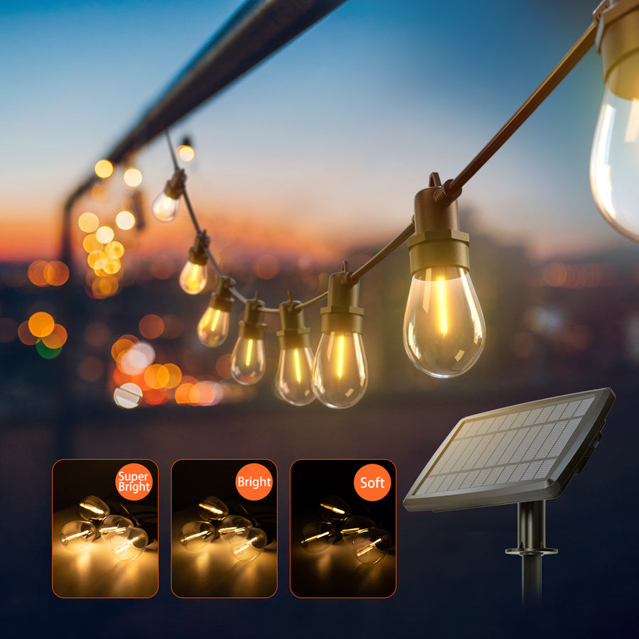 Addlon Solar String Lights Waterproof Patio LED String Lights Outdoor