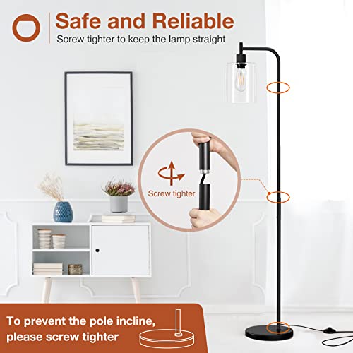addlon Floor lamp with Glass Shade