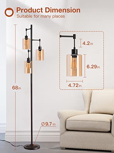 addlon LED Industrial Floor Lamps for Living Room