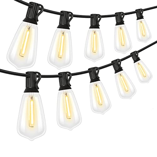 addlon Outdoor String Lights 100FT, ST38 String Lights for Outside with 30+2 Shatterproof LED Bulbs