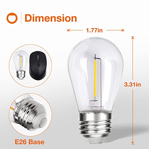 addlon LED Replacement Bulbs 2W S14, Waterproof E26 Screw Base