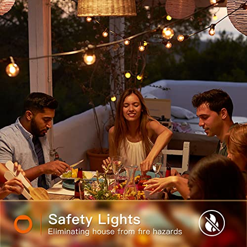 addlon Outdoor String Lights, 25FT G40 Globe Patio Lights, UL