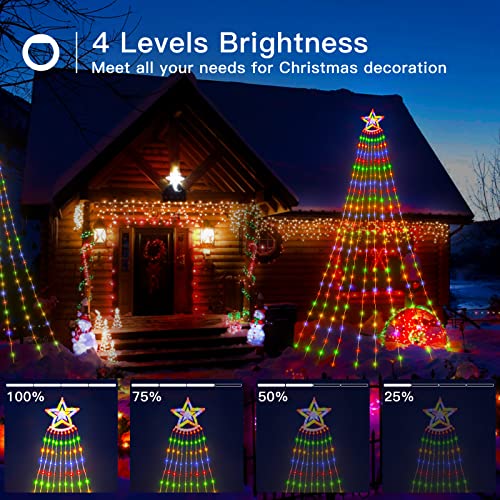 Outdoor Christmas Decorations Yard Star String Lights 420 LED