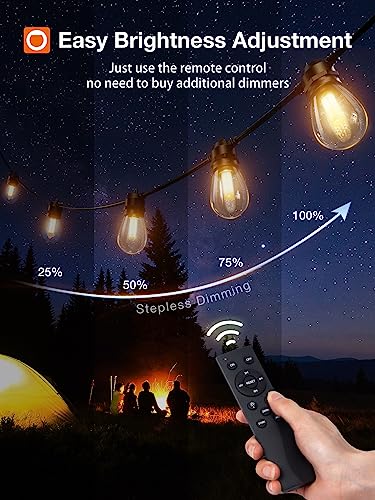 Dimming outdoor deals string lights