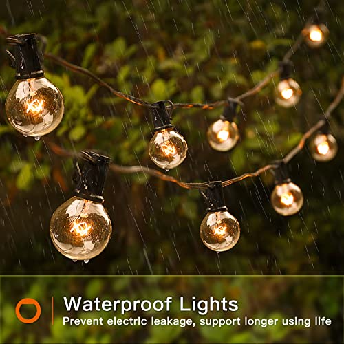 addlon Outdoor String Lights, 25FT G40 Globe Patio Lights, UL Listed Deck Lights, Waterproof Connectable Hanging Lights for Bistro Garden Porch Party Tents