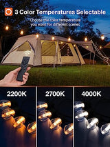 addlon 3CCT Outdoor String Lights with Remote Control, Dimmable and Timable Patio Lights