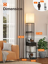 addlon Sofa Floor lamp with Shelves 3CCT